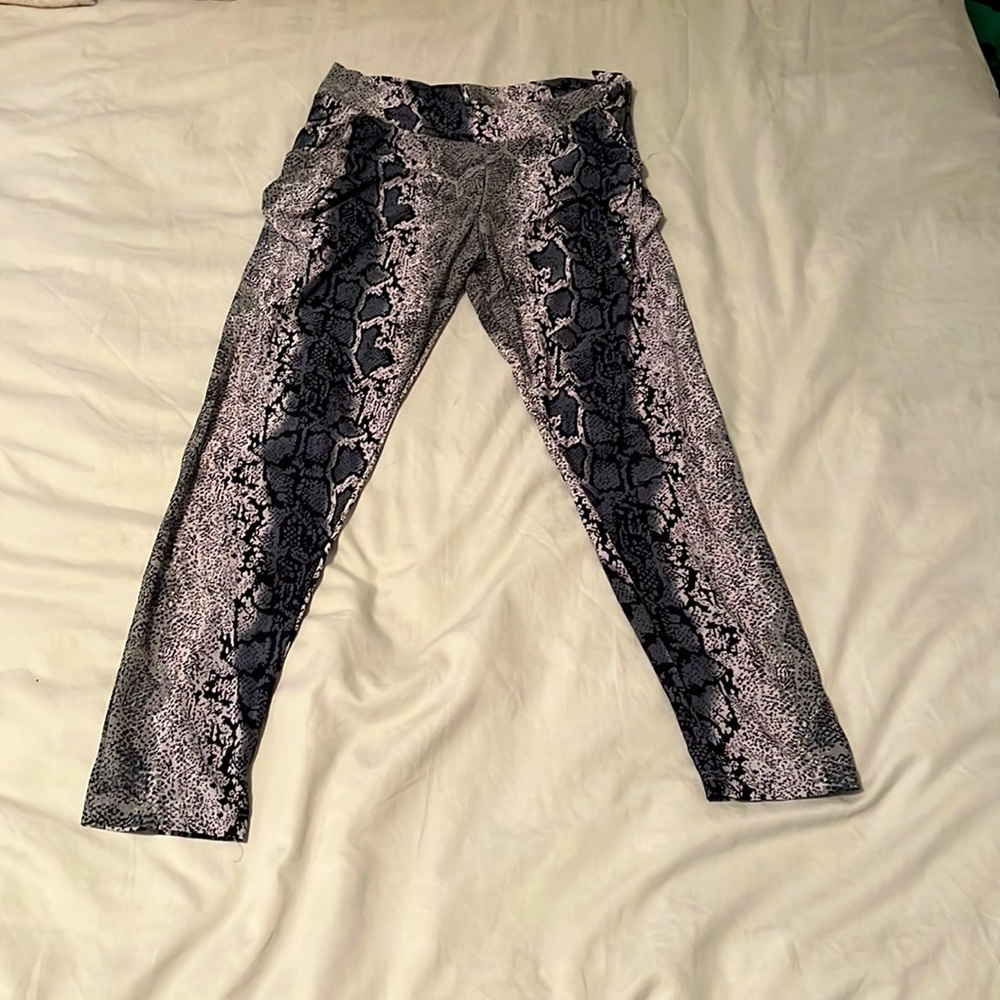 Lightweight silky snakeskin pants